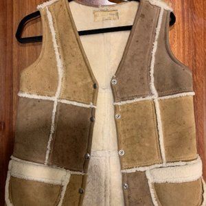 The Sheep Shack shearling and leather vest